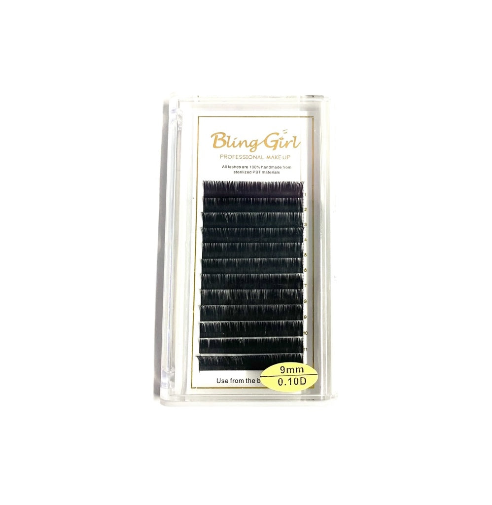 Bling Girl Professional Individual Lash Extensions 10mm/0.10C, 12mm/0.10C, 14mm/0.10C