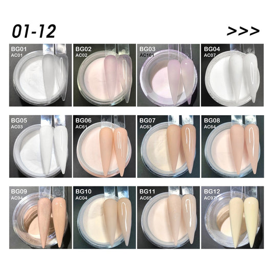 Bling Girl Rose Gold Acrylic Powder #1 to #12 (QUICK view)