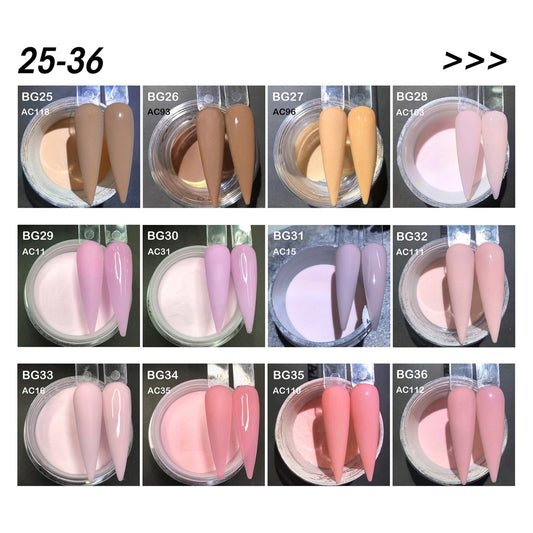 Bling Girl Rose Gold Acrylic Powder #25 to #36 (QUICK view)