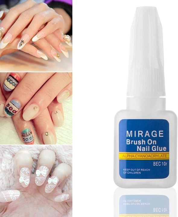 Mirage Brush On Nail Glue Clear 10g