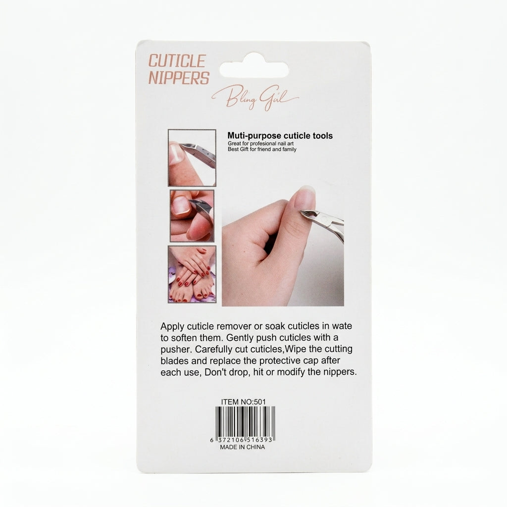 Bling Girl Cuticle Cutter & Nipper - Silver (QUALITY)