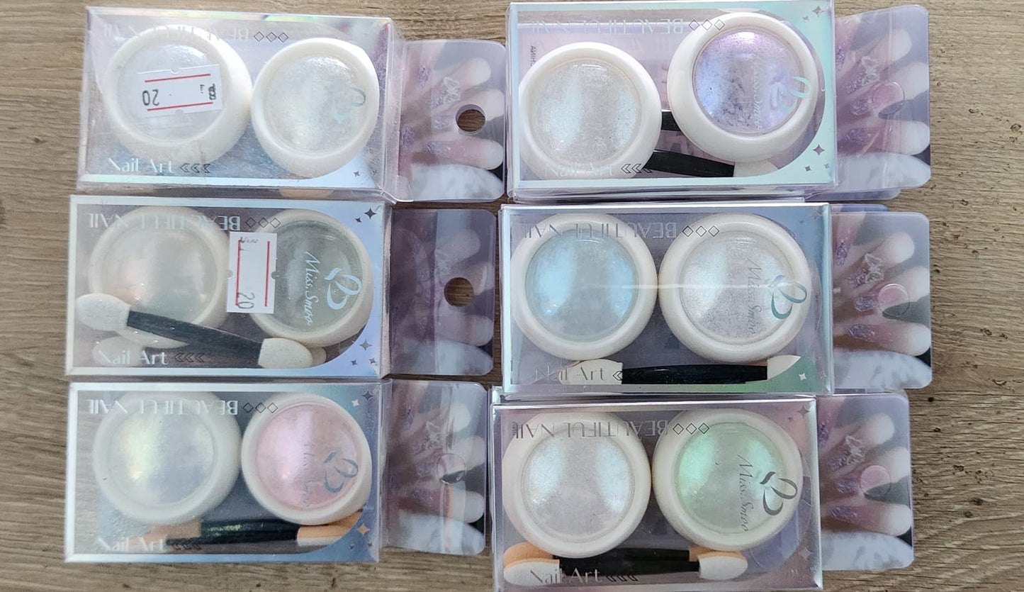 CHROME Powder 4pcs MIX (BEAUTIFUL NAIL ART)