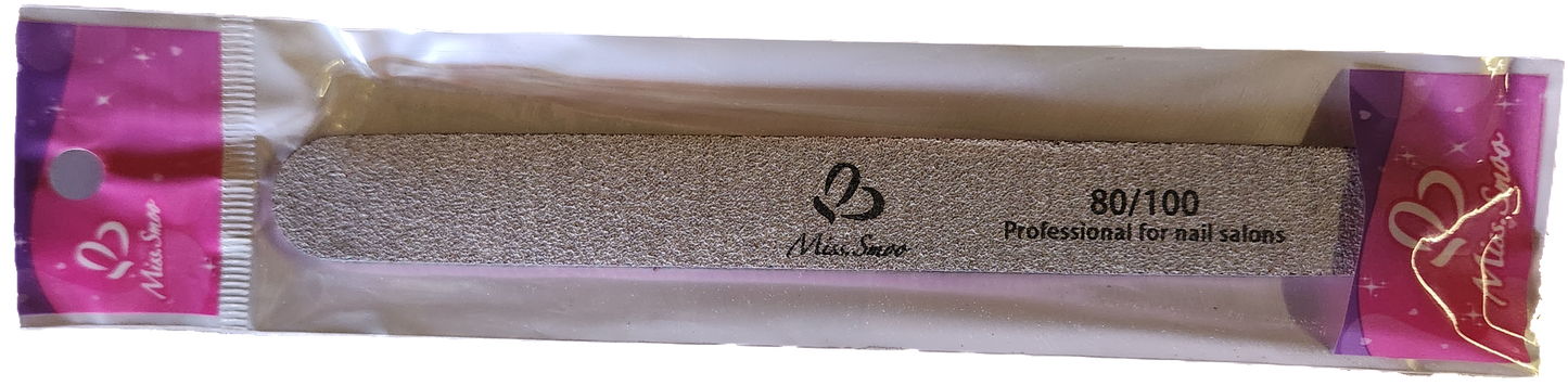 Miss Smoo Nail File 80/100 - Straight, Rhombus, Banana, Half Moon