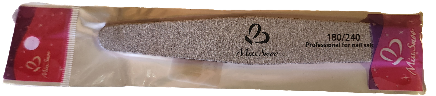 Miss Smoo Nail File 80/100 - Straight, Rhombus, Banana, Half Moon