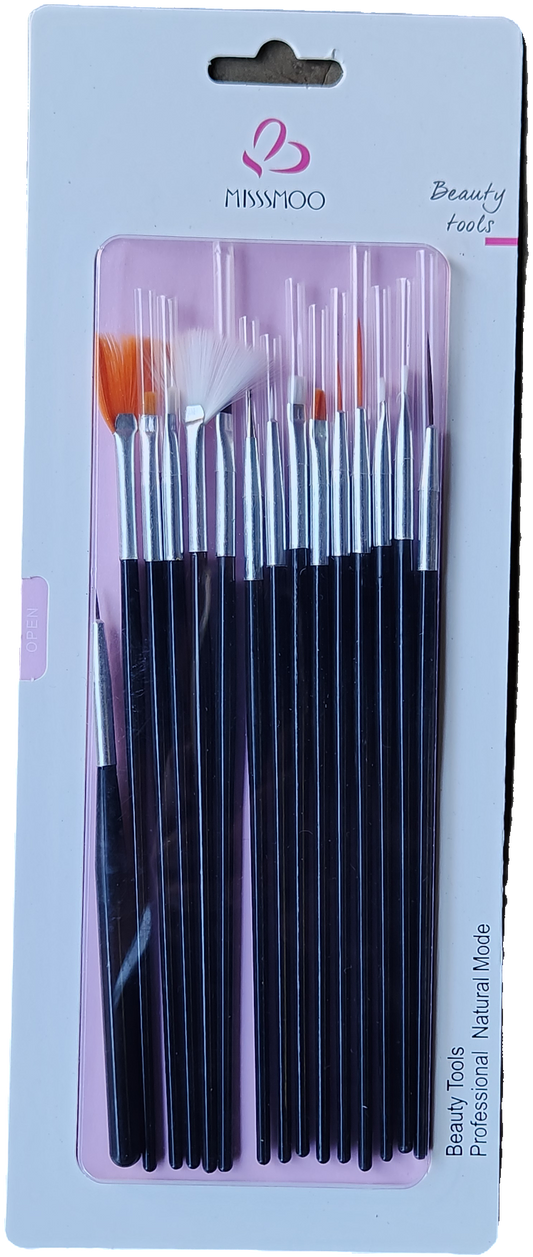 Miss Smoo Nail Gel Art Brush Set 15Pcs