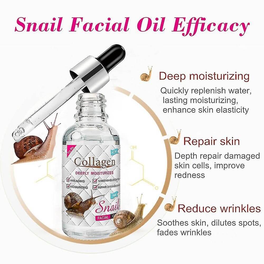 Face Oil Collagen Snail Facial Oil Organic Repair Moisturizing Anti Wrinkle Face Oil For Face