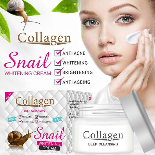 Collagen Snail Whitening Cream for Facial Cream Skin Moisturizing Anti-aging Whitening Protective Skincare 80g