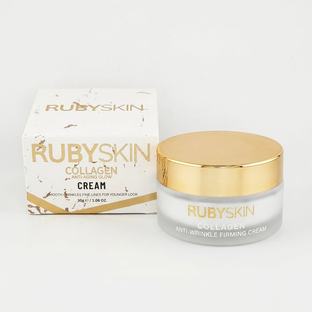 RUBYSKIN Collagen Anti-Aging Glow Cream – Smooths Wrinkles & Fine Lines, 30g