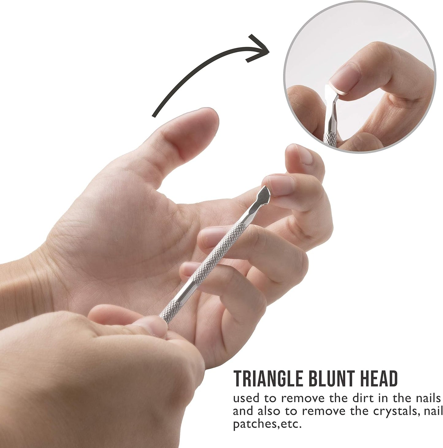 Stainless Steel Cuticle Pusher - Miss Smoo - (12.3 × 0.8 cm)
