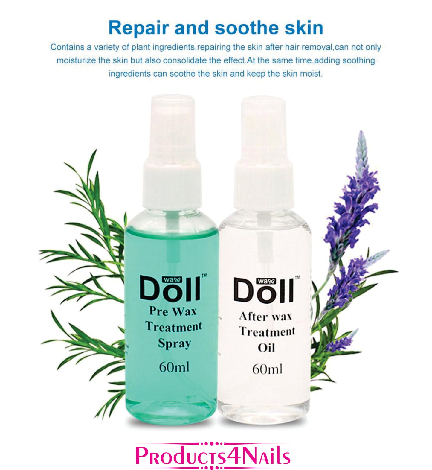 Doll Pre-Wax and After-Wax Treatment Spray and Oil 60ml