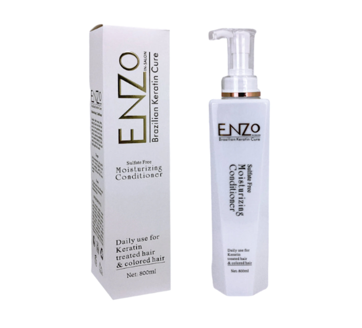 Enzo Professional Hair Moisturising Conditioner 800ml for Treated or Coloured Hair