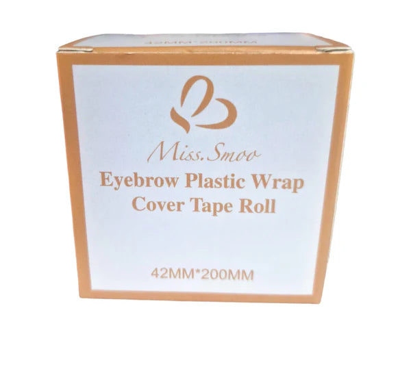 Eyebrow Plastic Wrap Cover Tape Roll 42mm x 200mm Clear