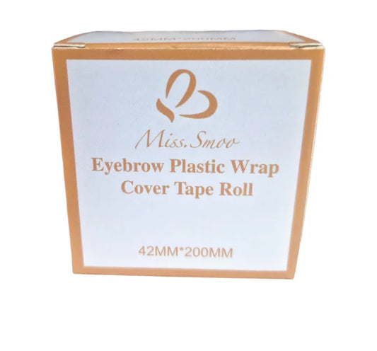 Eyebrow Plastic Wrap Cover Tape Roll 42mm x 200mm Clear