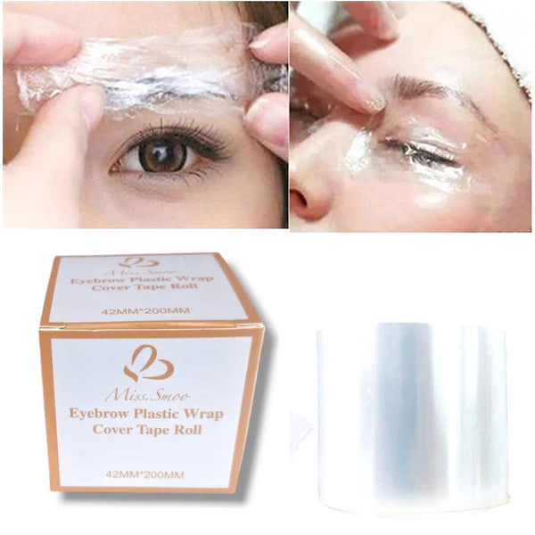 Eyebrow Plastic Wrap Cover Tape Roll 42mm x 200mm Clear