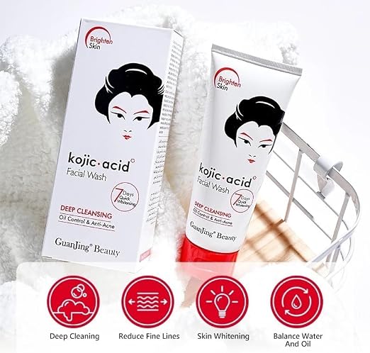 GuanJing Kojic Acid Facial Wash – Deep Cleansing, Oil Control & Anti-Acne, 100g