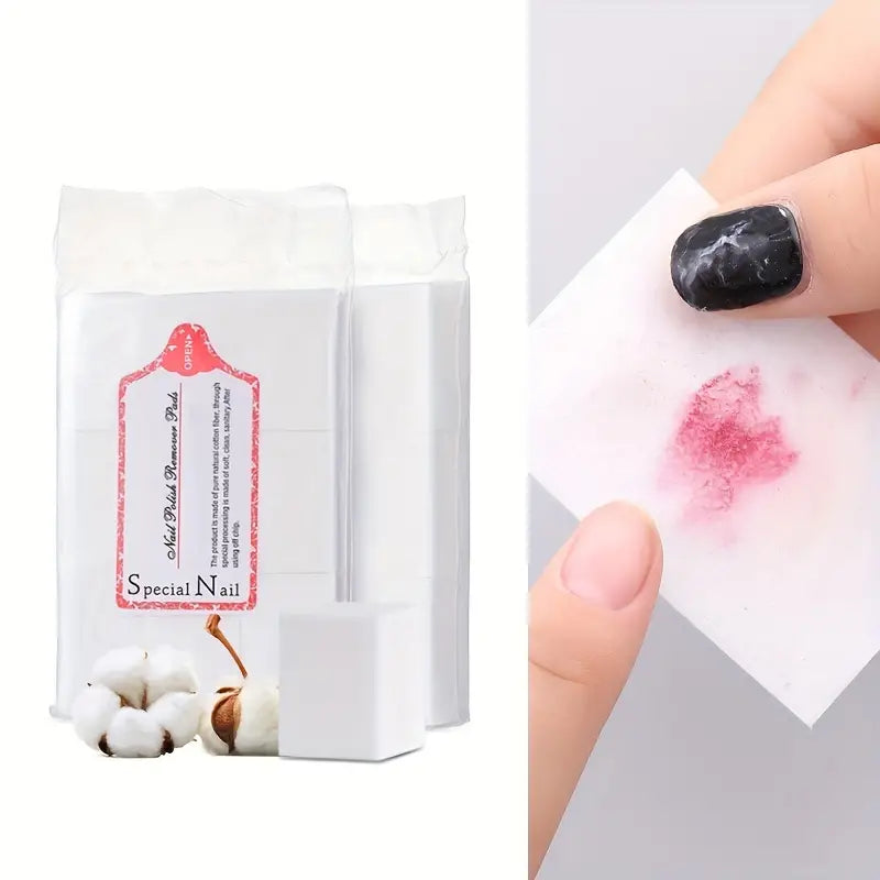 Nail Gel Polish Remover Pads 1000 Pieces - Disposable Lint Free Nail Wipes Pad, Clean Acrylic Nails Remover