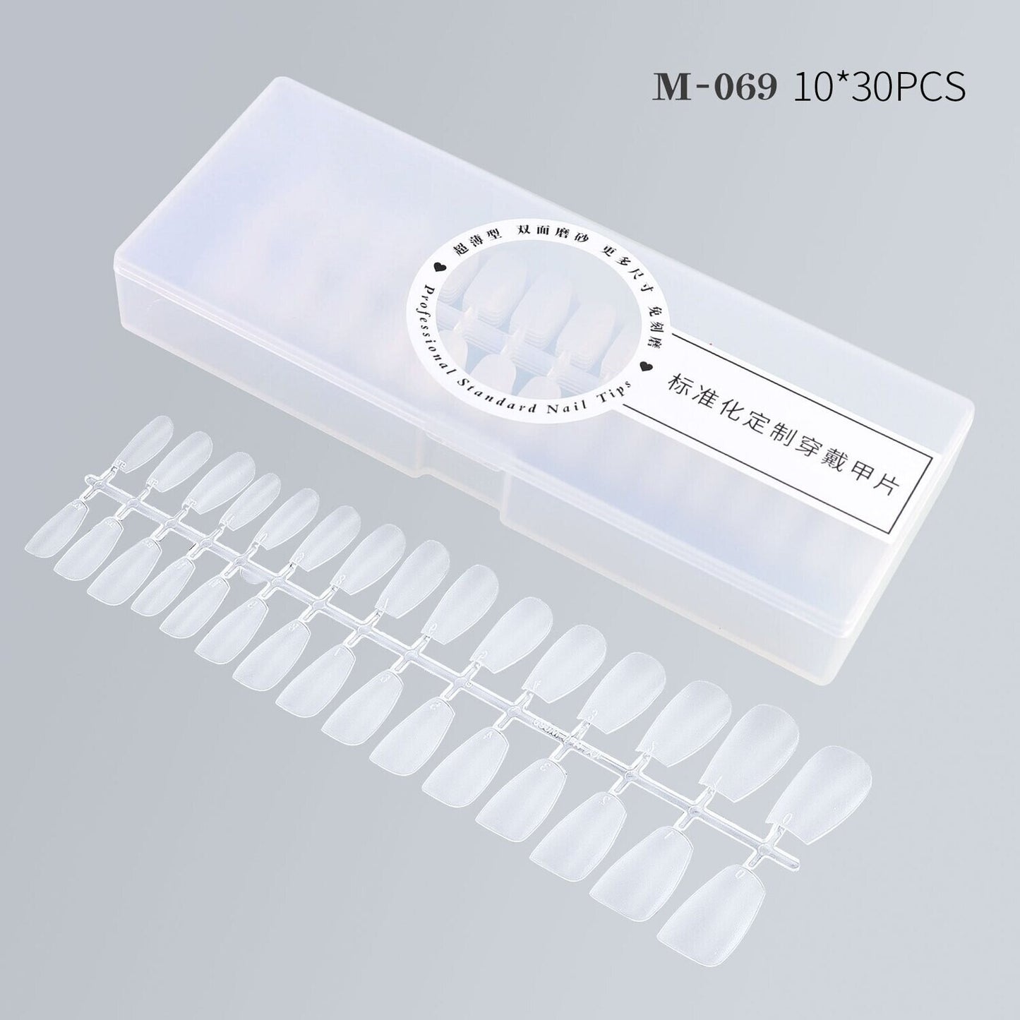 Full Cover Soft Clear Tips 300pcs