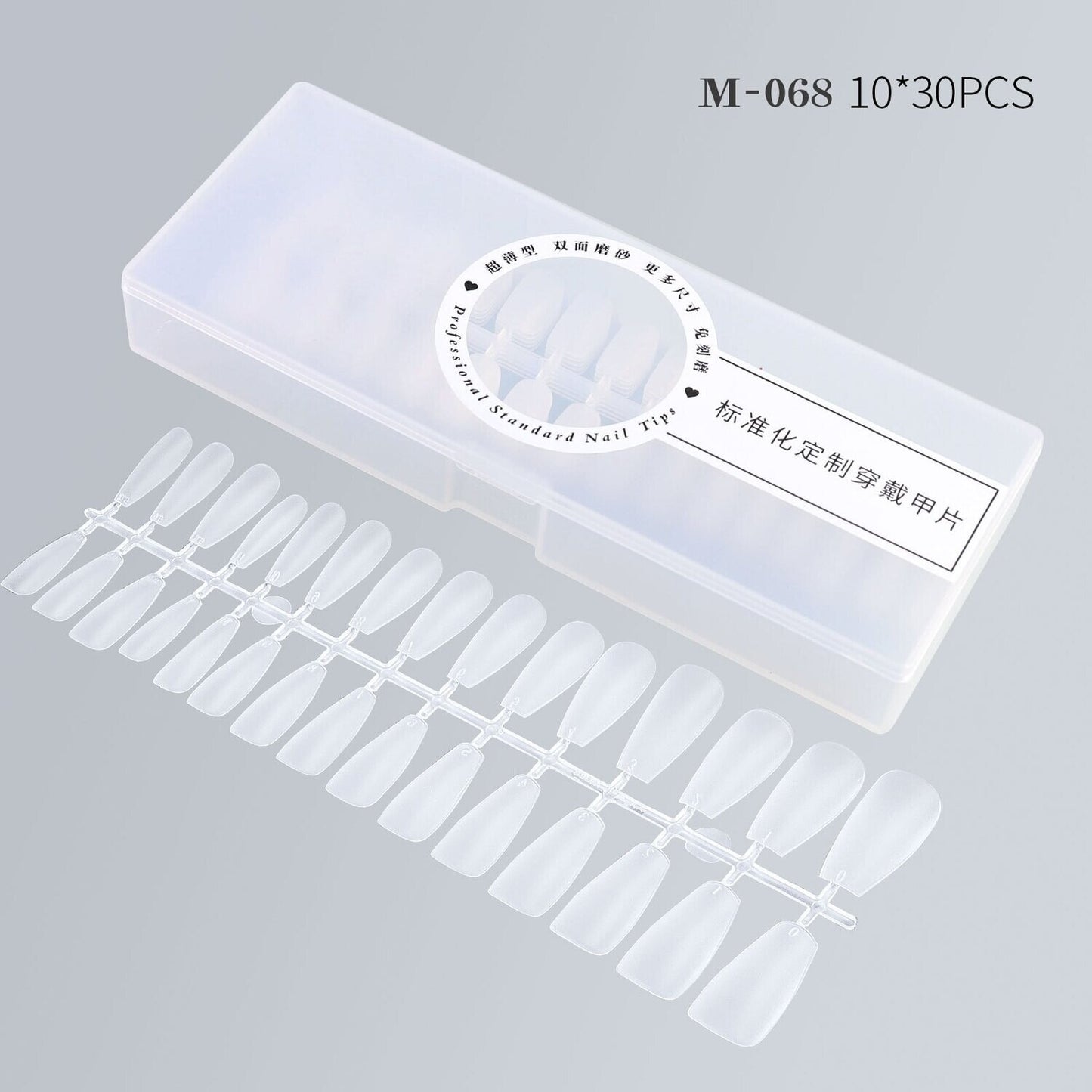 Full Cover Soft Clear Tips 300pcs