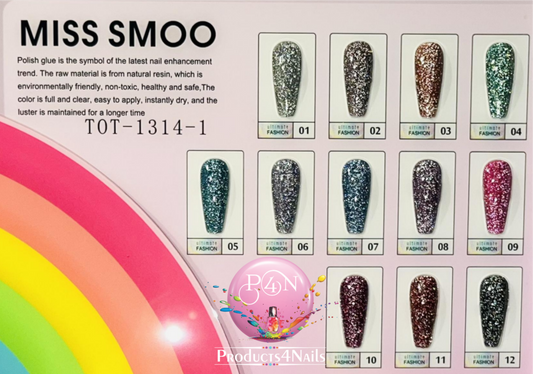 Miss Smoo GLITTER - Cat Eye Gel - Rainbow Disco 10ml