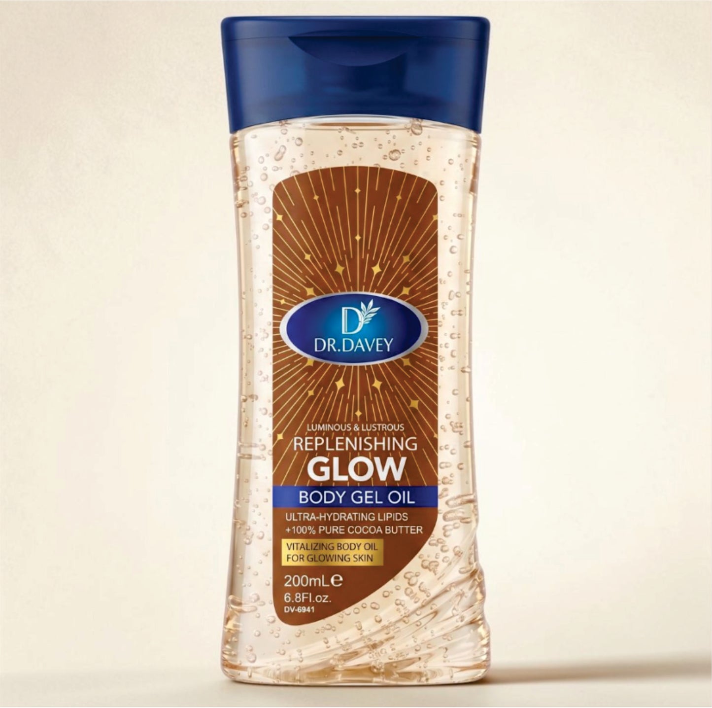 DR.DAVEY Luminous Replenishing Glow Body Gel Oil 100% Pure Cocoa Butter 200ml