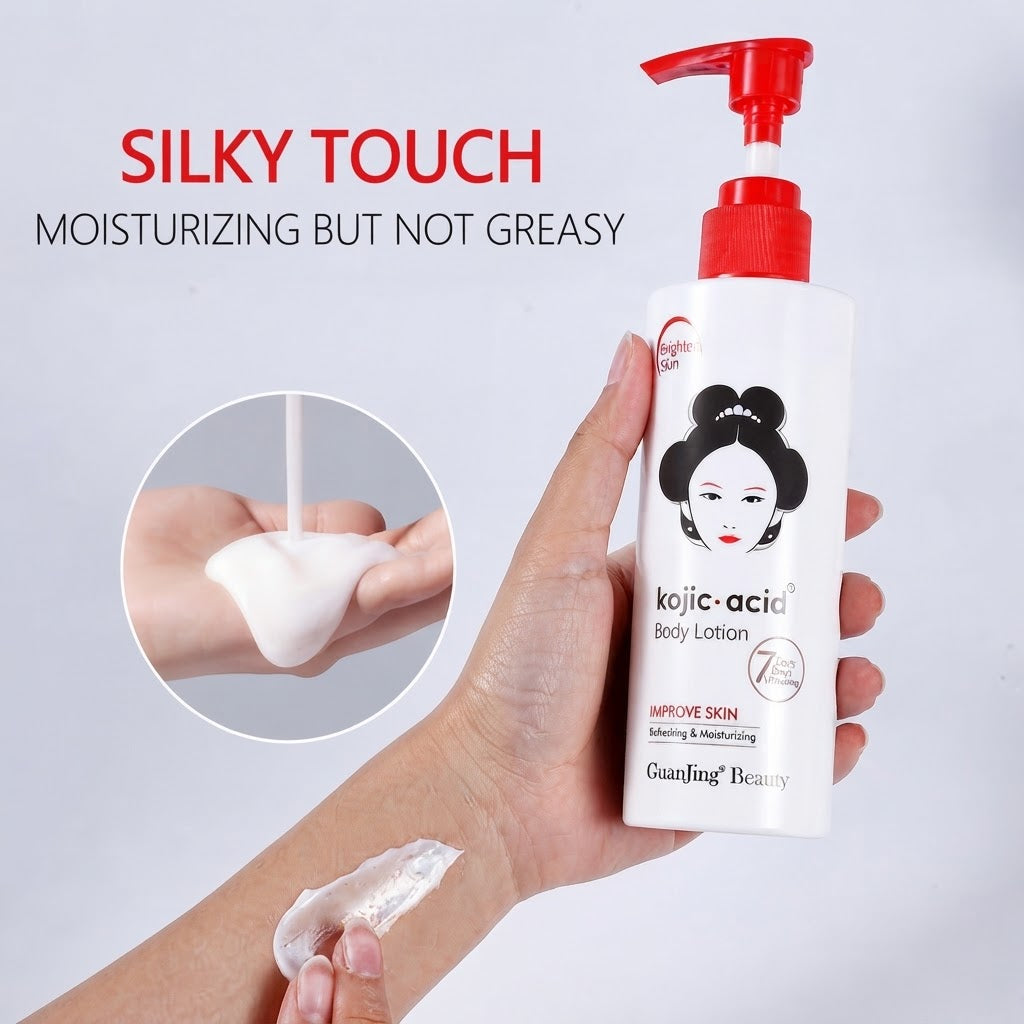GuanJing Beauty Kojic Acid Body Lotion, Refreshing & Moisturising, 7 Days Improve Skin