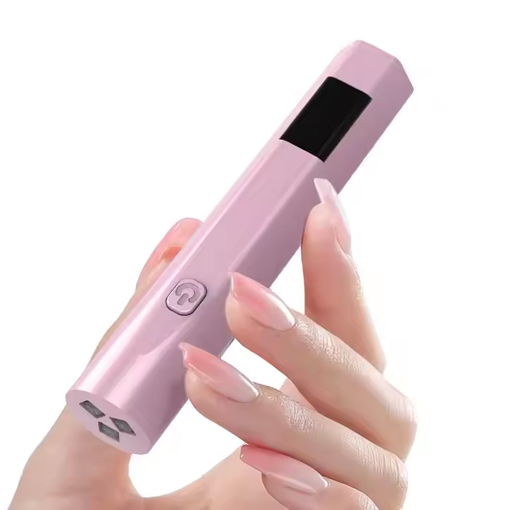 6W Mini 5 Compact and Portable Handheld DIY Rechargeable Lamp Pink Cordless ABS USB UV LED Nail Dryer