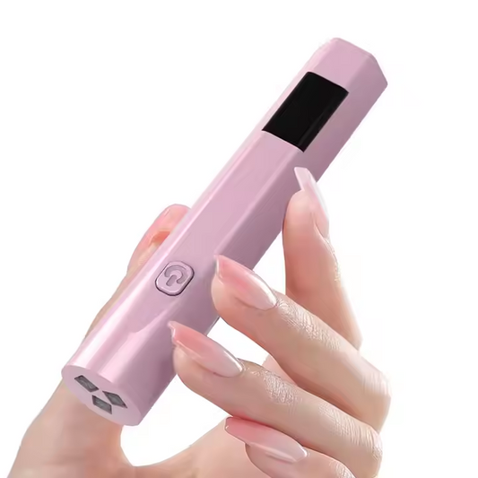6W Mini 5 Compact and Portable Handheld DIY Rechargeable Lamp Pink Cordless ABS USB UV LED Nail Dryer