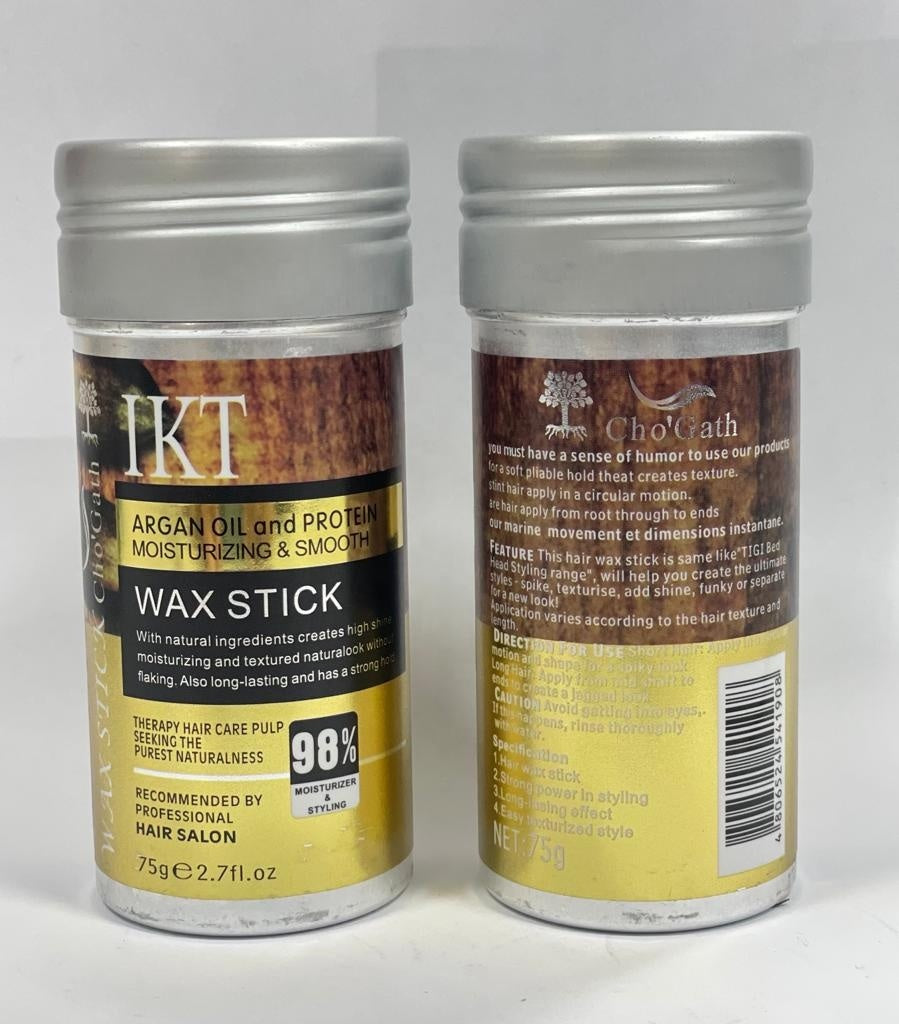 IKT Argan Oil & Protein Hair Wax Stick – Perfect Smooth Non-Frizzy Edge Control, 75g