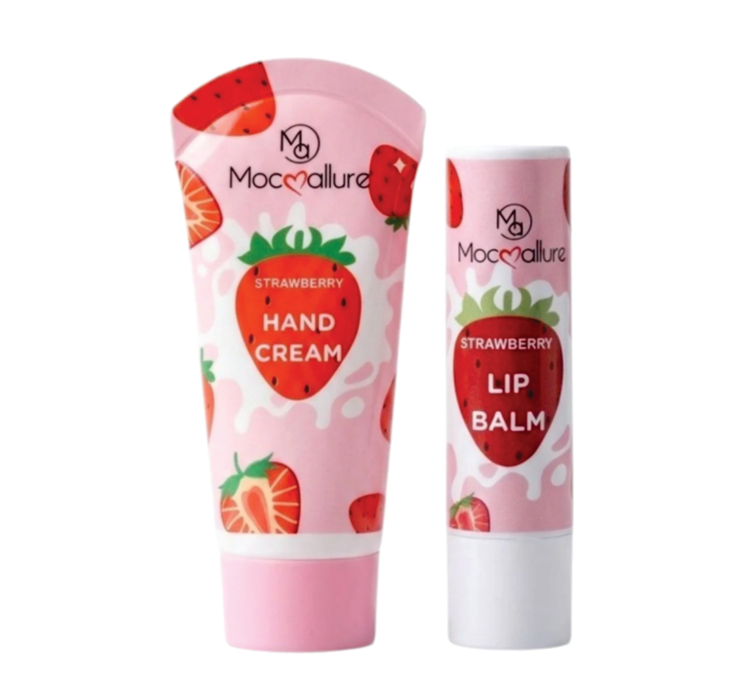 Mocoallure Duo Set: Lip Balm and Strawberry Hand Cream | Shine and Hydration