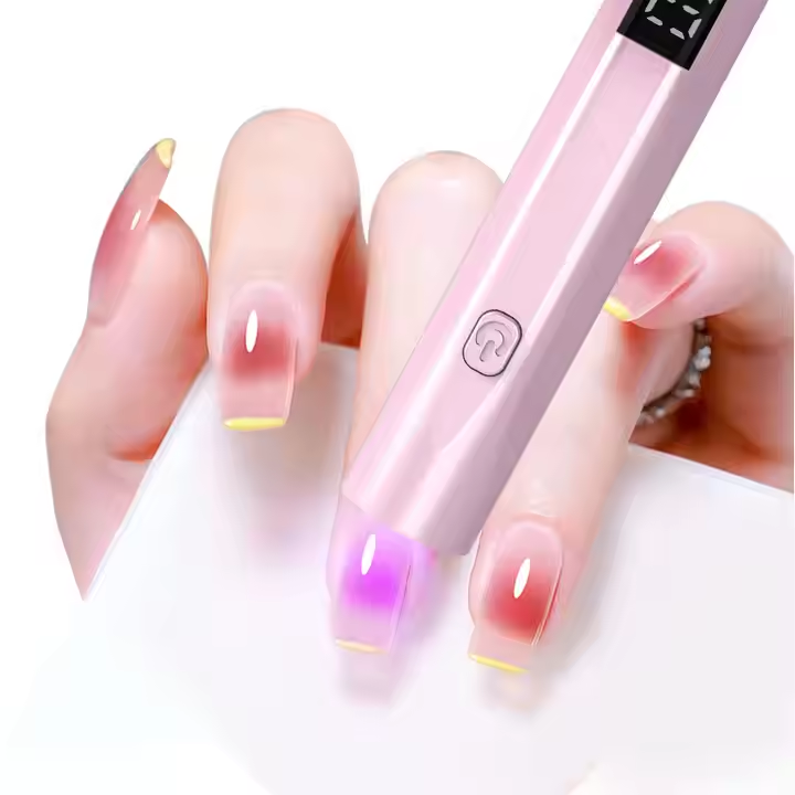 6W Mini 5 Compact and Portable Handheld DIY Rechargeable Lamp Pink Cordless ABS USB UV LED Nail Dryer