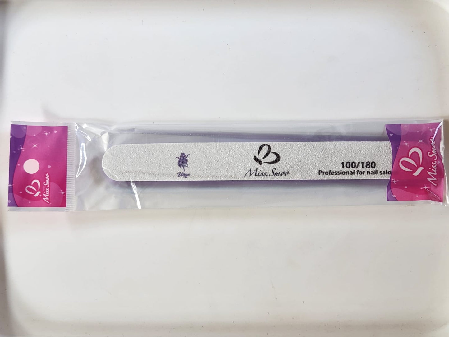 Miss Smoo Nail File 100/180 - Thick Sponge File Straight