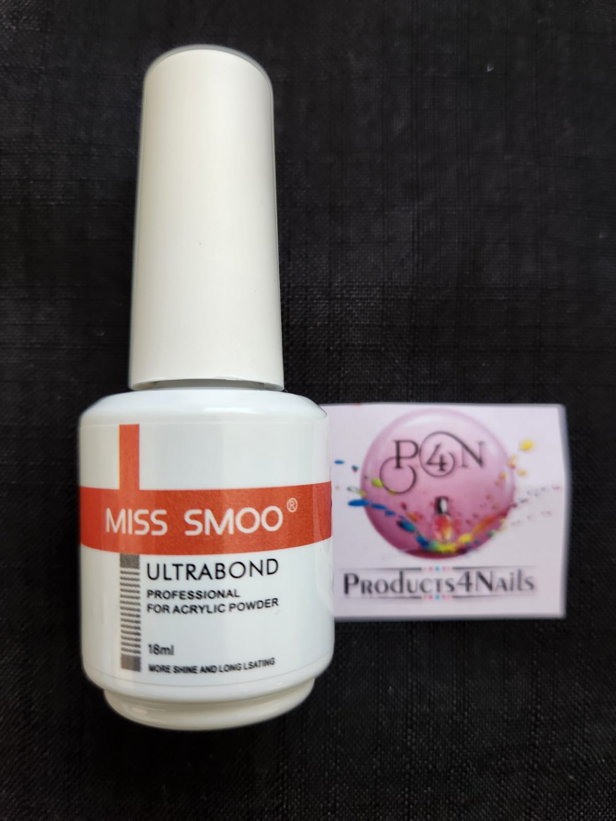 Miss Smoo Ultra Bond 18ml - White Bottle "Acrylic Powder Top"