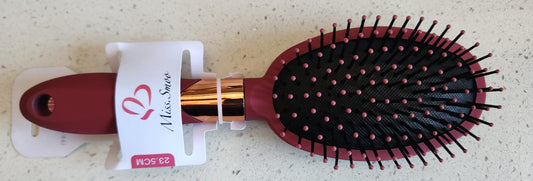 Hair Brush 23.5cm Burgundy Colour, Oval Shape  - Miss Smoo For All Type Of Hair