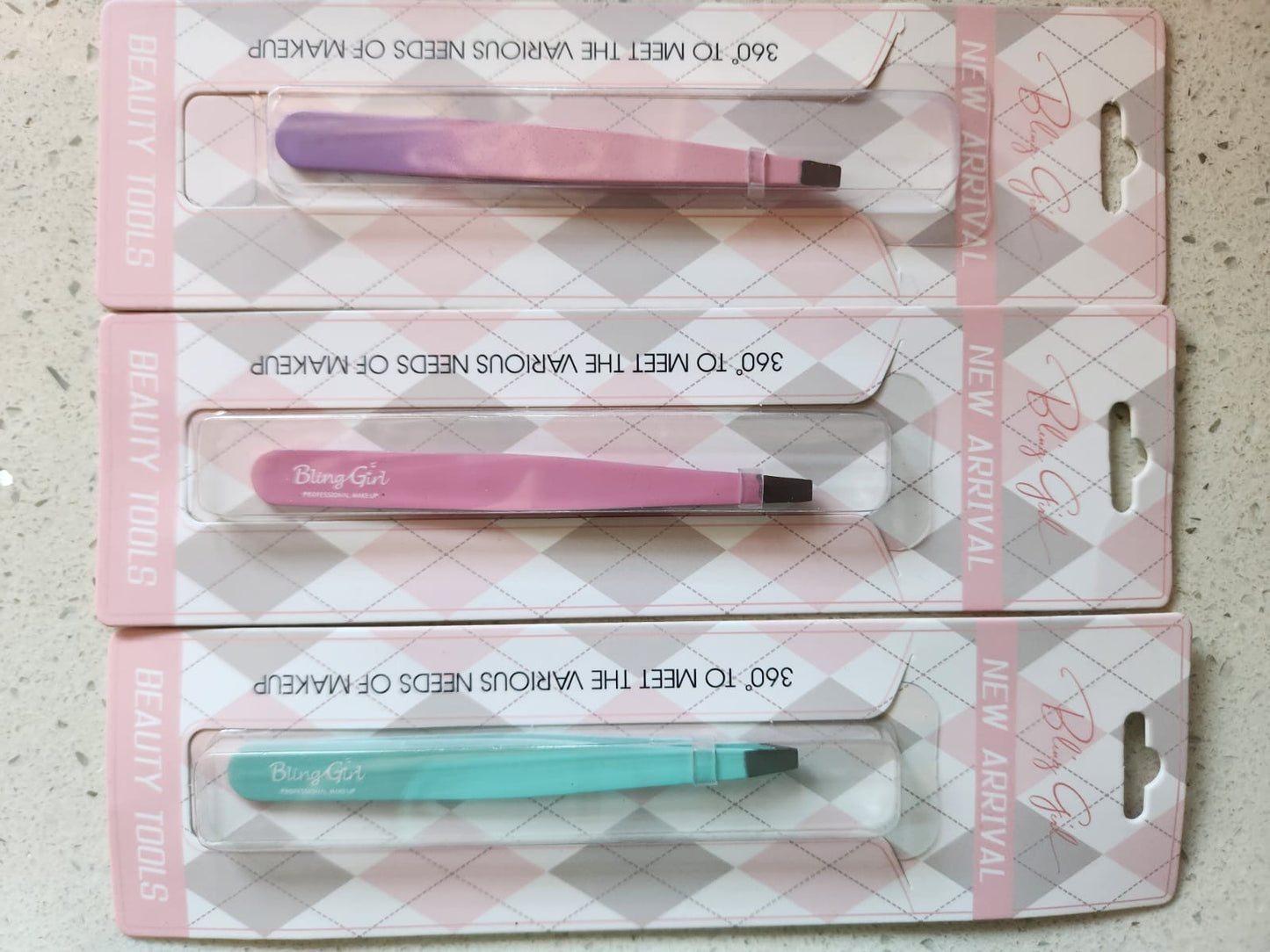 Bling Girl Eyebrow Tweezer Pointed Slant