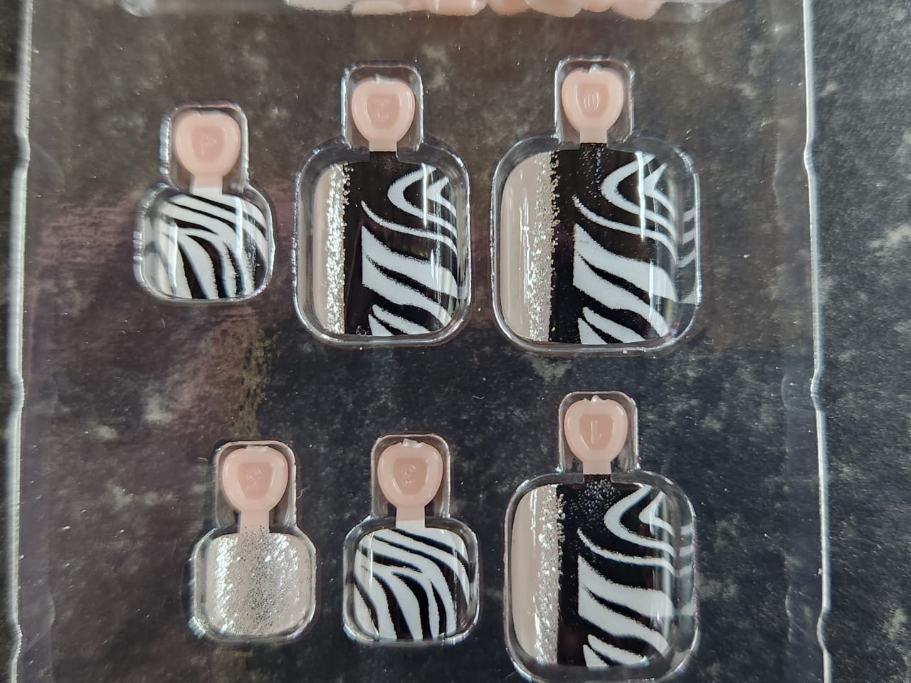 Press On TOE Nails from Miss Smoo - Zebra