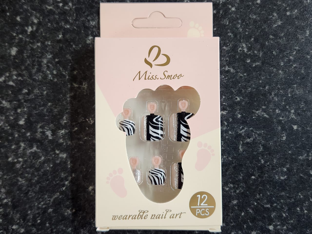 Press On TOE Nails from Miss Smoo - Zebra