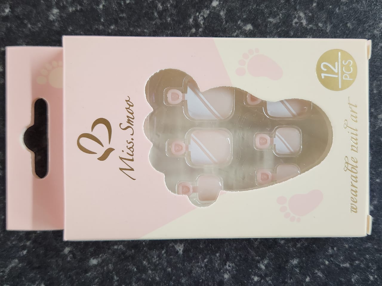 Press On TOE Nails from Miss Smoo - Stripes