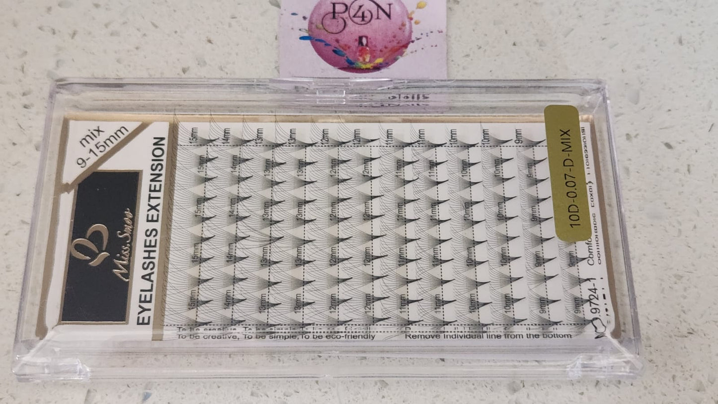 Miss Smoo Eye lash 10D 0.07D MIX (9 - 15mm)