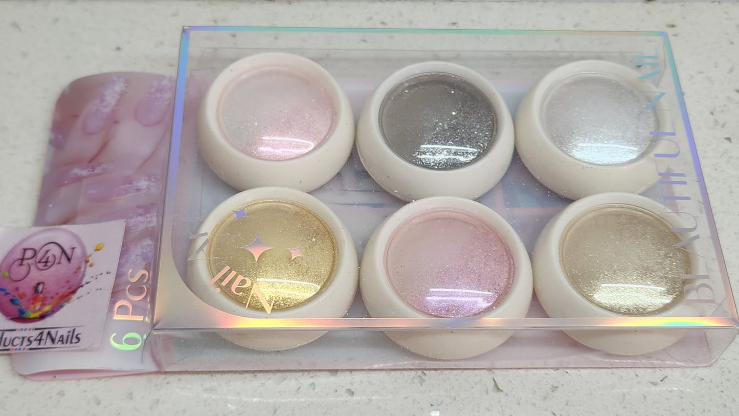 CHROME Powder 6pcs MIX