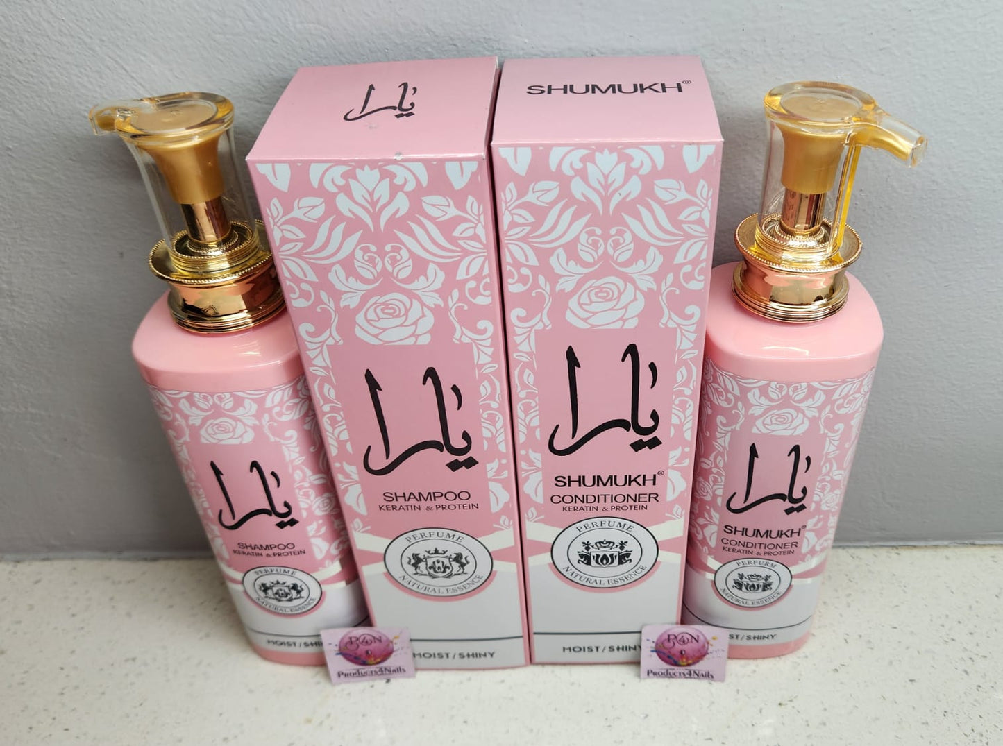 SHUMUKH - KERATIN Hair Shampoo and Conditioner, 600ml - Moist / Shiny