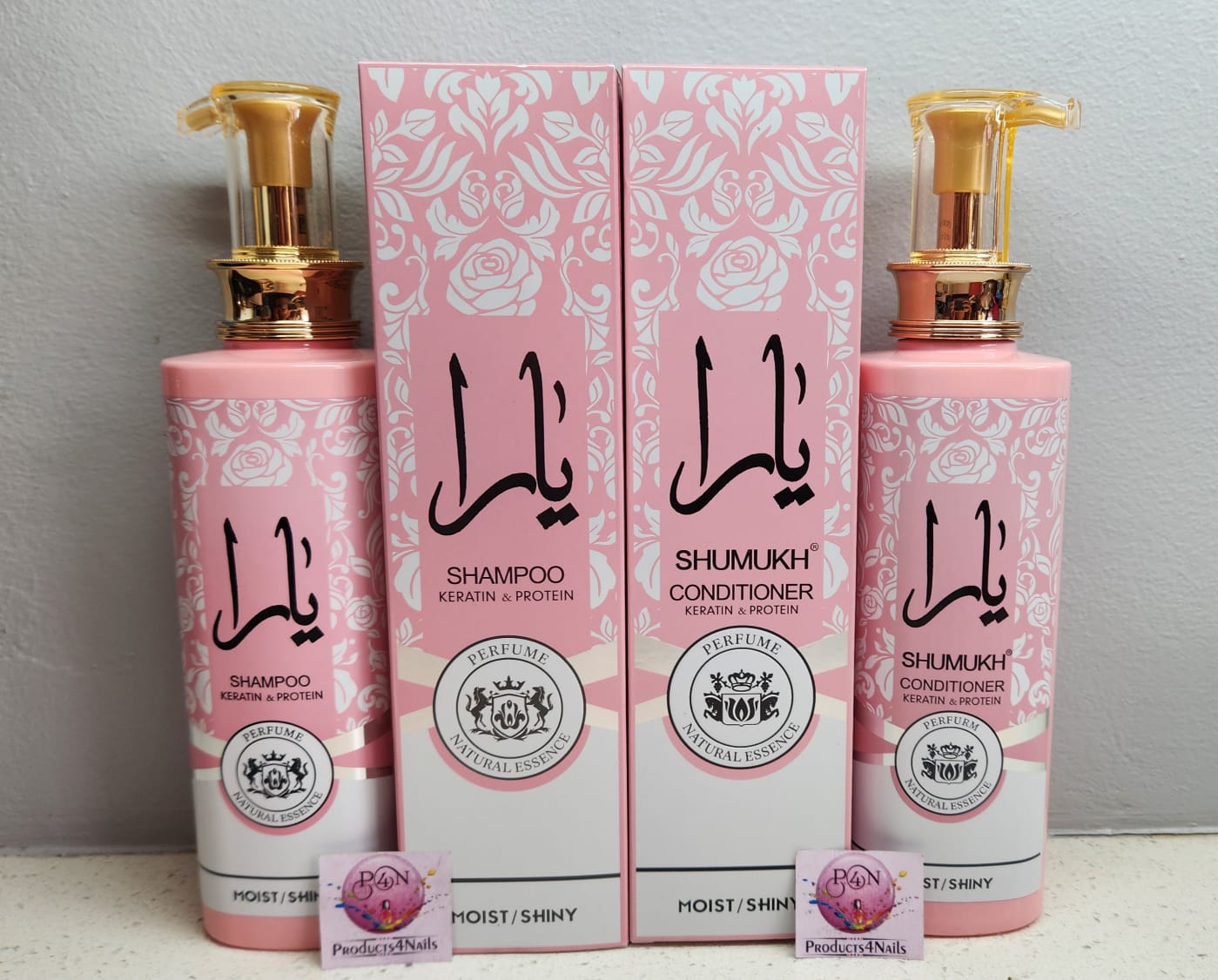 SHUMUKH - KERATIN Hair Shampoo and Conditioner, 600ml - Moist / Shiny