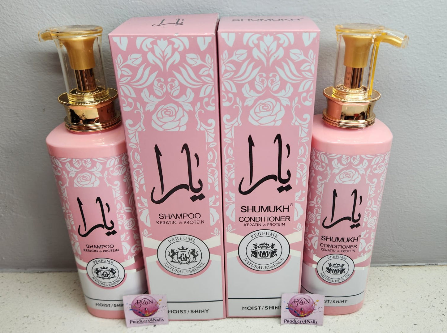 SHUMUKH - KERATIN Hair Shampoo and Conditioner, 600ml - Moist / Shiny