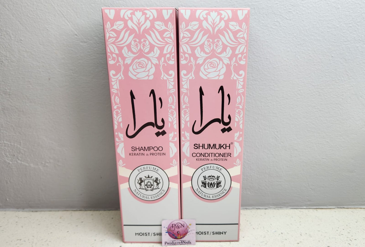 SHUMUKH - KERATIN Hair Shampoo and Conditioner, 600ml - Moist / Shiny
