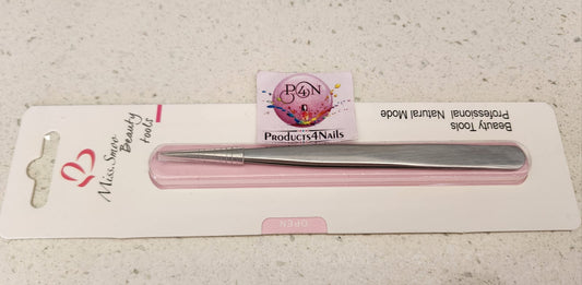 Tweezer Straight Pointed Stainless Steel Silver