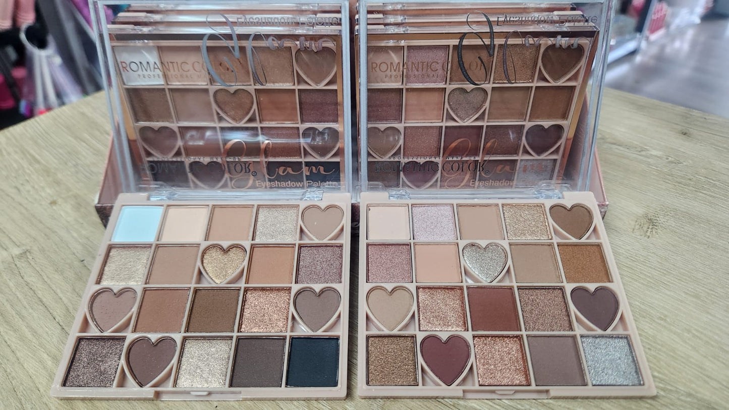Glam Eyeshadow Palette 20 pieces - Romantic Colour Makeup - RC6914