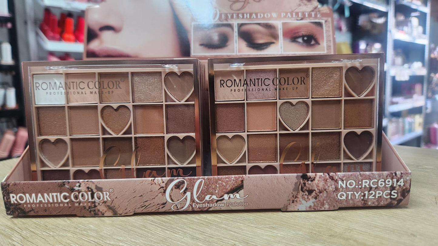 Glam Eyeshadow Palette 20 pieces - Romantic Colour Makeup - RC6914