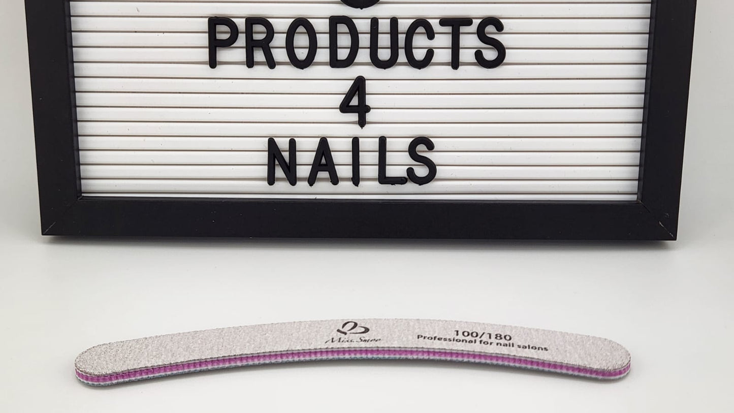 Miss Smoo Nail File 100/180 BANANA (In a Bag)