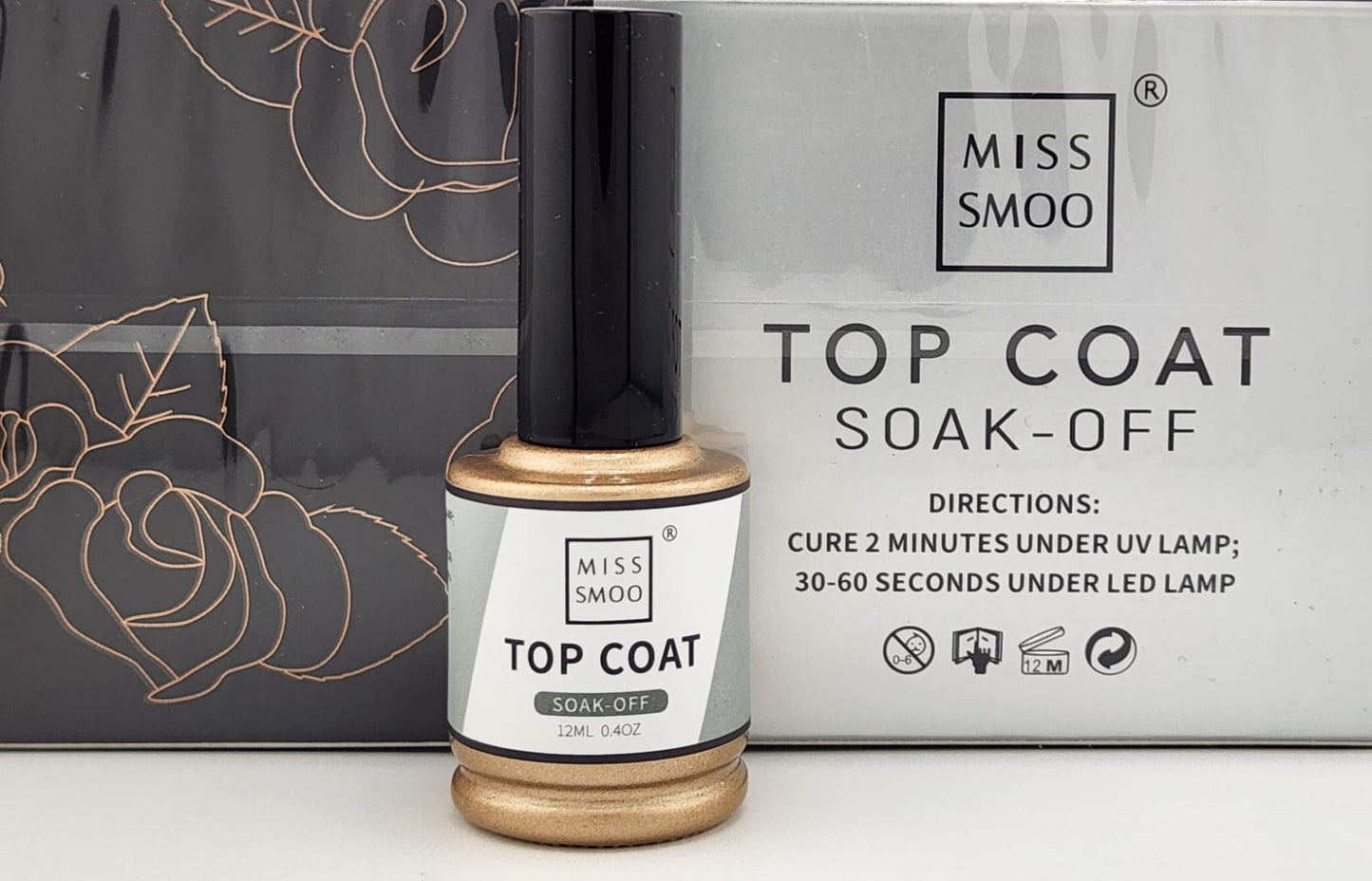Miss Smoo TOP Coat 12ml soak off (GOLD)