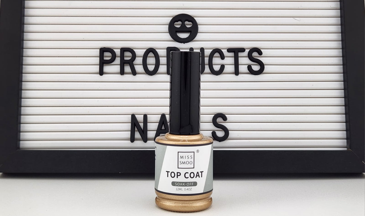 Miss Smoo TOP Coat 12ml soak off (GOLD)