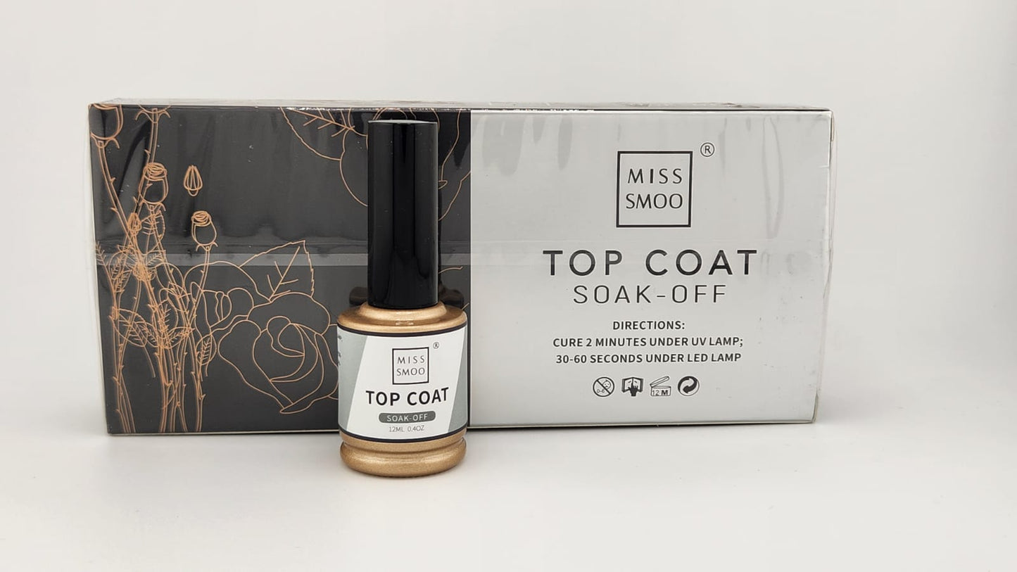 Miss Smoo TOP Coat 12ml soak off (GOLD)